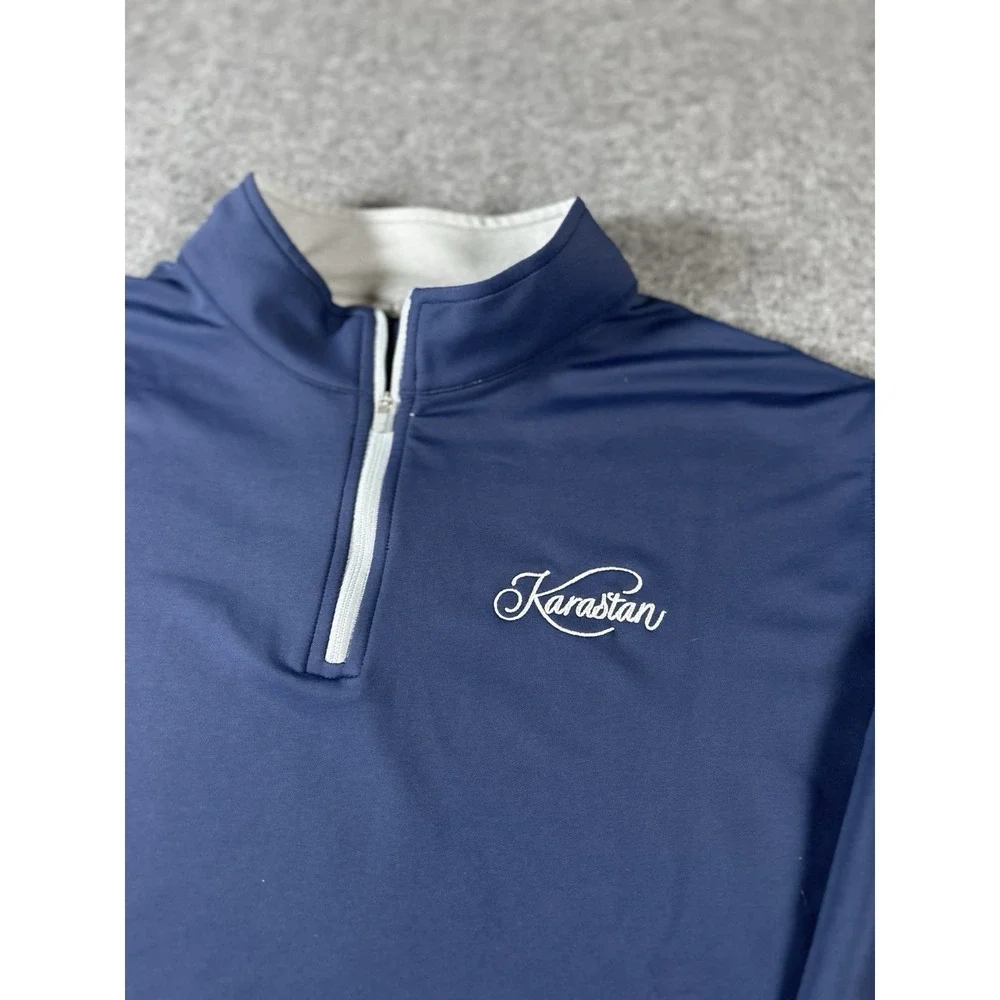 Peter Millar Pullover Men XL Blue 1/4 Zip Performance Size XL